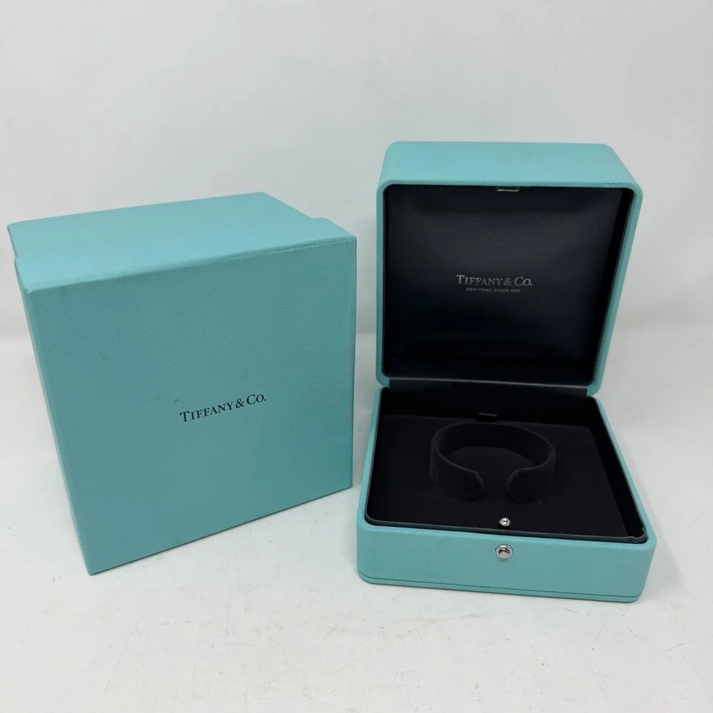 Tiffany & Co Watch or Bracelet Presentation Gift Storage Box in Blue Leather